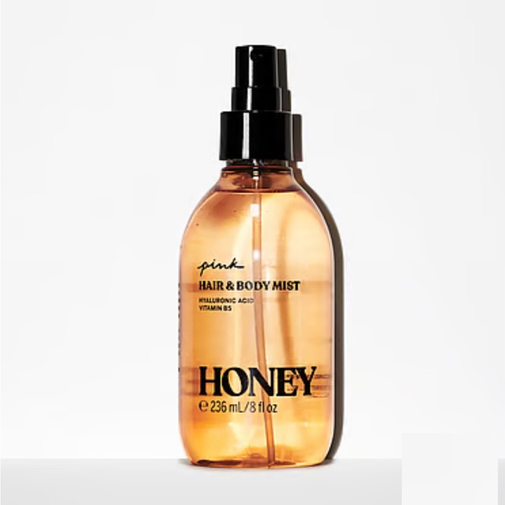 Pink Victoria’s Secret Honey Hair & Body Mist,8oz.